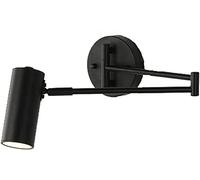 WQHPLMD Metal Adjustable Wall Sconce Gold Swing Arm LED Bedside Reading Light for Bedroom Living Room Hotel Porch Hallway Office