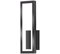 WQHPLMD Metal Wall Sconce 32cm x 12cm Black LED Flush Mount Light for Living Room Bedroom Bedside Dining Room Corridor - Up to 30,000 Hours of Service Life