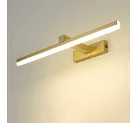 WQHPLMD Minimalist Copper Bath Vanity Mirror with LED Light And Body Sensor Headlight - 45cm, 58cm, 73cm