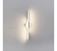 WQHPLMD Minimalist LED Long Strip Wall Sconce for Vanity Lighting And Home Decor - Black/White Metallic Linear Mirror Front Light