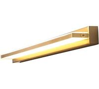 WQHPLMD Minimalist LED Wall Sconce with Full Copper Mirror Head for Nordic Living Spaces - V1