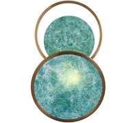 WQHPLMD Minimalist Nordic Green LED Wall Light with Geometric Metal And Glass Headboard for Living Room, Hotel, Cafe & Bar