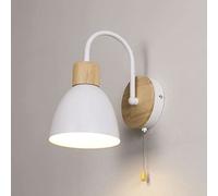 WQHPLMD Nordic Iron Wall Sconce with Pull Chain for Study Room, Living Room - 27CM High