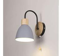 WQHPLMD Nordic Iron Wall Sconce with Pull Chain for Study Room, Living Room - 27CM High
