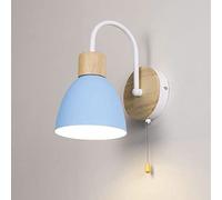 WQHPLMD Nordic Iron Wall Sconce with Pull Chain for Study Room, Living Room - 27CM High