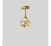 WQHPLMD Nordic LED Chandelier for Bedroom Living Room Clear Glass Ceiling Hanging Lamp Home Decor Stars Lighting fixtures