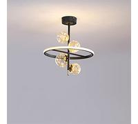WQHPLMD Nordic LED Chandelier for Bedroom Living Room Clear Glass Ceiling Hanging Lamp Home Decor Stars Lighting fixtures