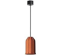 WQHPLMD Orange Concrete Industrial Chandelier - Minimalist Geometric Shade, Adjustable Height E27 Base