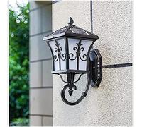 WQHPLMD Outdoor Solar Light Control Waterproof Wall Sconce Die-Cast Aluminum Body Frosted Acrylic Lampshade Garden Landscape Lighting