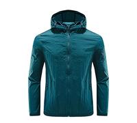 WQHPLMD Outdoor Sports Sun Protection Clothing Men's Spring And Summer Breathable Cycling Clothing Sun Protection Clothing Men (Color : Denim Blue, Size : XXX-Large)