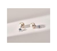 WQHPLMD Pearl Earrings Round Pearl Earrings Female Freshwater Earrings Fashion Earrings to Send Earrings Jewelry