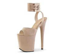 WQHPLMD Piattaforma Femminile Slingback Stiletto a Punta Aperta Dance 7.87in Nightclub Pompe in passerella Plus per Scarpe da Sera per Feste Cina Cina