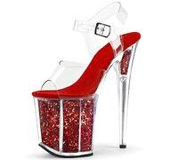 WQHPLMD Platform Sandals for Women Stilettos Heels Open Toe High Heeled Ankle Strap Summer Clear Dress Pumps Shoes