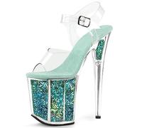 WQHPLMD Platform Sandals for Women Stilettos Heels Open Toe High Heeled Ankle Strap Summer Clear Dress Pumps Shoes