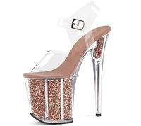 WQHPLMD Platform Sandals for Women Stilettos Heels Open Toe High Heeled Ankle Strap Summer Clear Dress Pumps Shoes