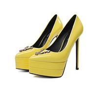 WQHPLMD Platform Stiletto High Heel Pumps Women's Shoes Heels Closed Pointed Toe Heels Casual Pumps Ladies Party Wedding Pumps Shoes Origin China