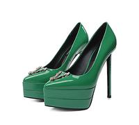 WQHPLMD Platform Stiletto High Heel Pumps Women's Shoes Heels Closed Pointed Toe Heels Casual Pumps Ladies Party Wedding Pumps Shoes Origin China