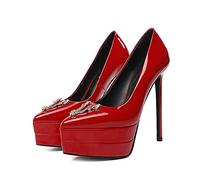 WQHPLMD Platform Stiletto High Heel Pumps Women's Shoes Heels Closed Pointed Toe Heels Casual Pumps Ladies Party Wedding Pumps Shoes Origin China