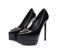 WQHPLMD Platform Stiletto High Heel Pumps Women's Shoes Heels Closed Pointed Toe Heels Casual Pumps Ladies Party Wedding Pumps Shoes Origin China