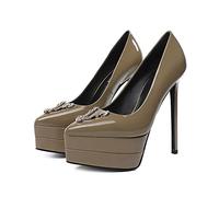 WQHPLMD Platform Stiletto High Heel Pumps Women's Shoes Heels Closed Pointed Toe Heels Casual Pumps Ladies Party Wedding Pumps Shoes Origin China