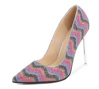 WQHPLMD Pompe da Donna Slip a Punta su Scarpe da Stiletto Bocca Poco Profonda Scarpa a Colori Talloni a Punta Adatta per la Cena Casual Occupazione