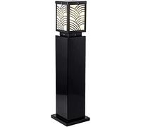 WQHPLMD Post Light Outdoor Garden Decorative Lamp, Wrought Iron with Glass Shade - Waterproof And Rustproof