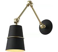 WQHPLMD Pronzo a Parete Pieghevole in Metallo, Braccio oscillante Regolabile Industriale, Luce montata a Parete da Fattoria, lampadatura a Cabina per Il Letto del Letto per Camera da Letto Lettura la