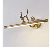 WQHPLMD Retro Copper Mirror Light Wall Sconce, Vintage Bathroom Lighting for Bath Cabinets And Bedrooms