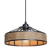 WQHPLMD Retro Industrial Hemp Rope Pendant Lamp for Living Room Bedroom Dining Hallway Bar - Elegant Space Decoration