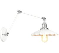 WQHPLMD Retro Industrial Style White Wall Sconce for Bedroom & Living Room