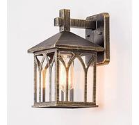WQHPLMD Retro Wall Mount Lantern - Black Finish, Elegant Outdoor Lighting for Living Room & Bedroom