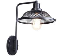 WQHPLMD Rustic Black Metal Wall Light - Industrial Interior Decor Lighting Fixture