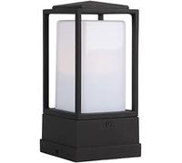 WQHPLMD Rustproof LED Exterior Pole Light for Deck or Patio - Black Brick Fence Light