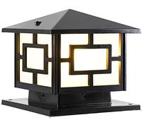 WQHPLMD Rustproof Post Lantern - Waterproof Aluminum Light with Antiqued Style