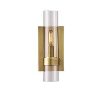 WQHPLMD Sconce di Persone Nordica Sfondatura di Vetro Transparenta Luce Interna Base in Alloro Metallico Lampadina LED per Camere da Bagno e Stanze