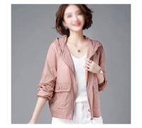 WQHPLMD Spring Thin Short Coat Mother Sunscreen Clothing Version Summer Sunscreen Clothing Large Size Loose Coat