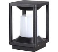 WQHPLMD Square Aluminum Post Light Outdoor Waterproof Garden Lighting with Tempered Glass & IP65 Weather Resistance