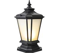 WQHPLMD Stainless Steel Post cap Light with Waterproof Glass Shade for Outdoor Living Spaces - 46cm High, Rustproof And