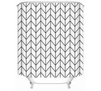 WQHPLMD Tenda per Doccia dell'hotel 72x72, Tenda da Doccia in Poliestere con Motivi a Spina di Pesce, 180x180 cm
