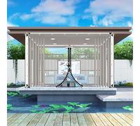 WQHPLMD Tende per Esterno in Tela Cerata Trasparente con Cerniera,Telone in Plastica in PVC Resistente alle Intemperie da 0,3 Mm con Occhielli,Pergola Gazebo Portico Posto Auto Coperto Patio Pannelli