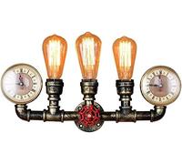 WQHPLMD Tubatura dell'Acqua Monte Parete Leggera a Vapore Retro Retro Industriale Sconce Vintage l'illuminazione della Fattoria flaccida per Tubi Style S per Soggiorno Ristorante Camera da