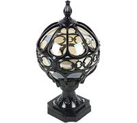 WQHPLMD Vintage Antique Post Light - Clear Glass Waterproof Decking Lamp for Garden And Patio