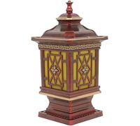WQHPLMD Vintage Antique Post Light - Clear Glass Waterproof Decking Lamp for Garden And Patio
