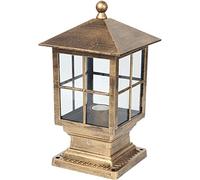 WQHPLMD Vintage Antique Post Light - Clear Glass Waterproof Decking Lamp for Garden And Patio