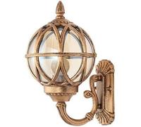 WQHPLMD Vintage Black Aluminum Glass Waterproof Wall Light - 17.5 * 31cm/24.5 * 38cm