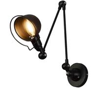 WQHPLMD Vintage Black Wall Sconce with Industrial Touch for Spaces - Adjustable Arm And E27 Lamp Base
