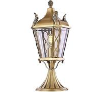 WQHPLMD Vintage Post Lantern for Exterior House Decoration: Bronze Finish Aluminum Lamp with IP54 Waterproofing And E27 Base Garden, Patio & Porch Lighting