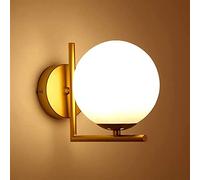 WQHPLMD Vintage Wall Light - Black & Gold Metal Frame, E27 LED
