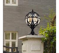 WQHPLMD Warmest Safe LED Outdoor Garden Column Light for E27 - Rust-Resistant Aluminum And Glass