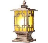 WQHPLMD Waterproof & Rustproof Post Lights with High Transmittance Glass for Outdoor Garden Decor - V1